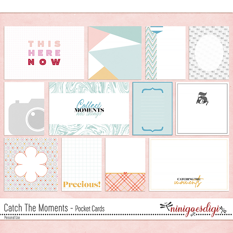 Catch The Moments Pocket Cards by ninigoesdigi