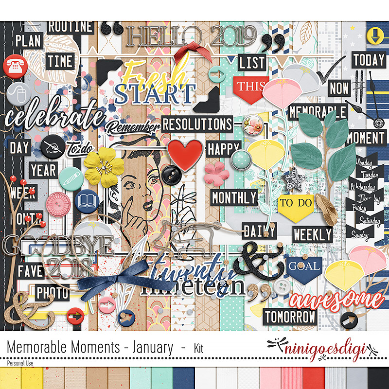 Memorable Moments - January - Kit by ninigoesdigi