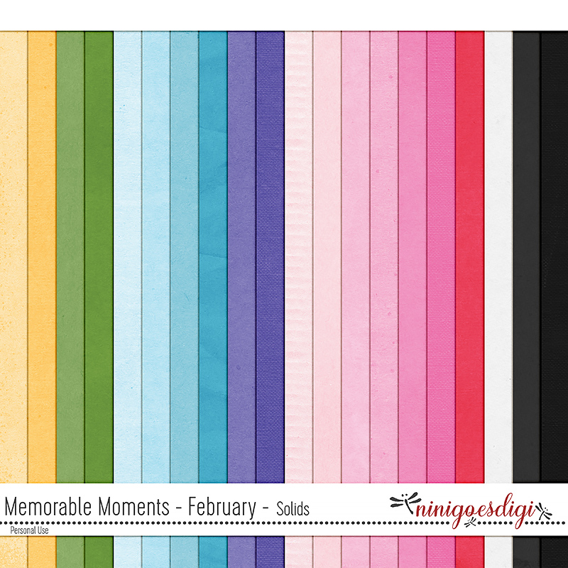 Memorable Moments February Solids by ninigoesdigi