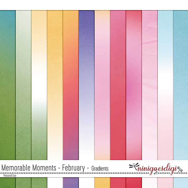 Memorable Moments February Gradients by ninigoesdigi