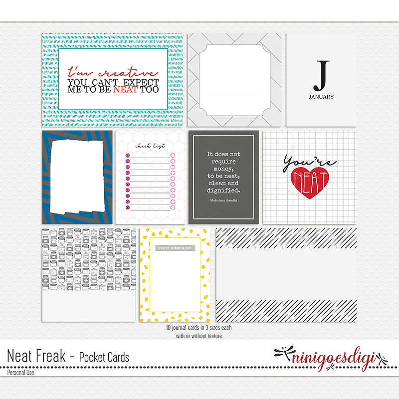 Neat Freak Pocket Cards by ninigoesdigi