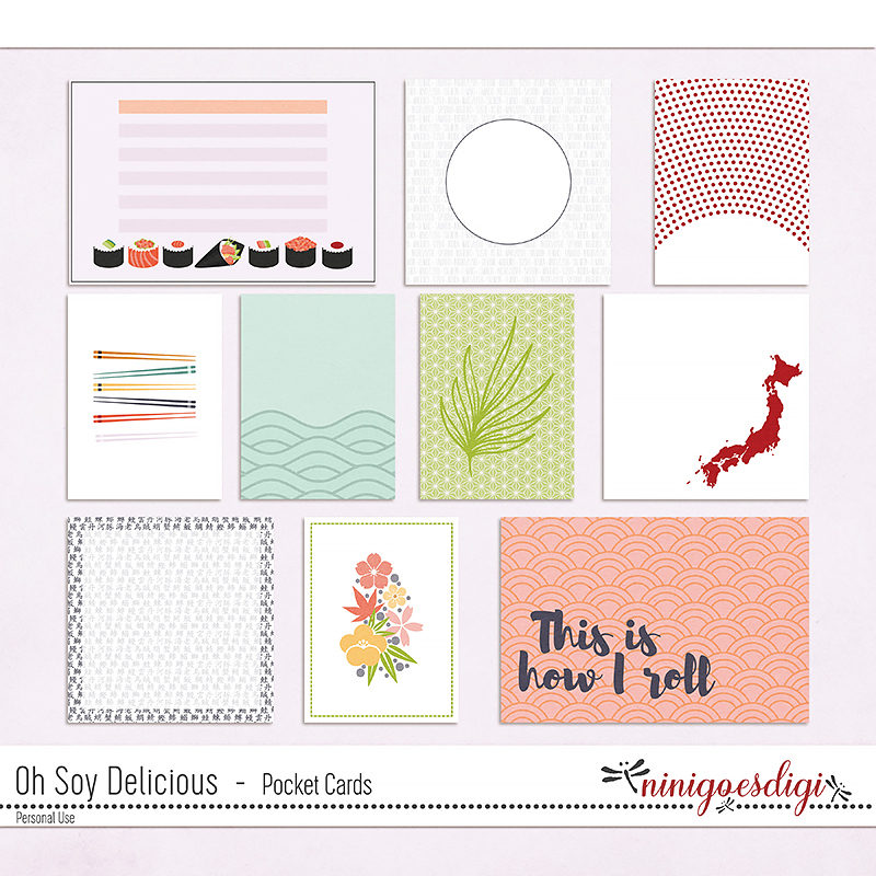 Oh Soy Delicious Pocket Cards by ninigoesdigi