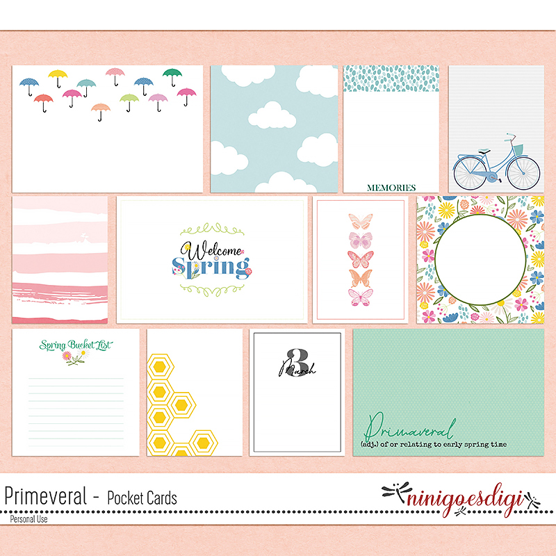 Primaveral Pocket Cards by ninigoesdigi