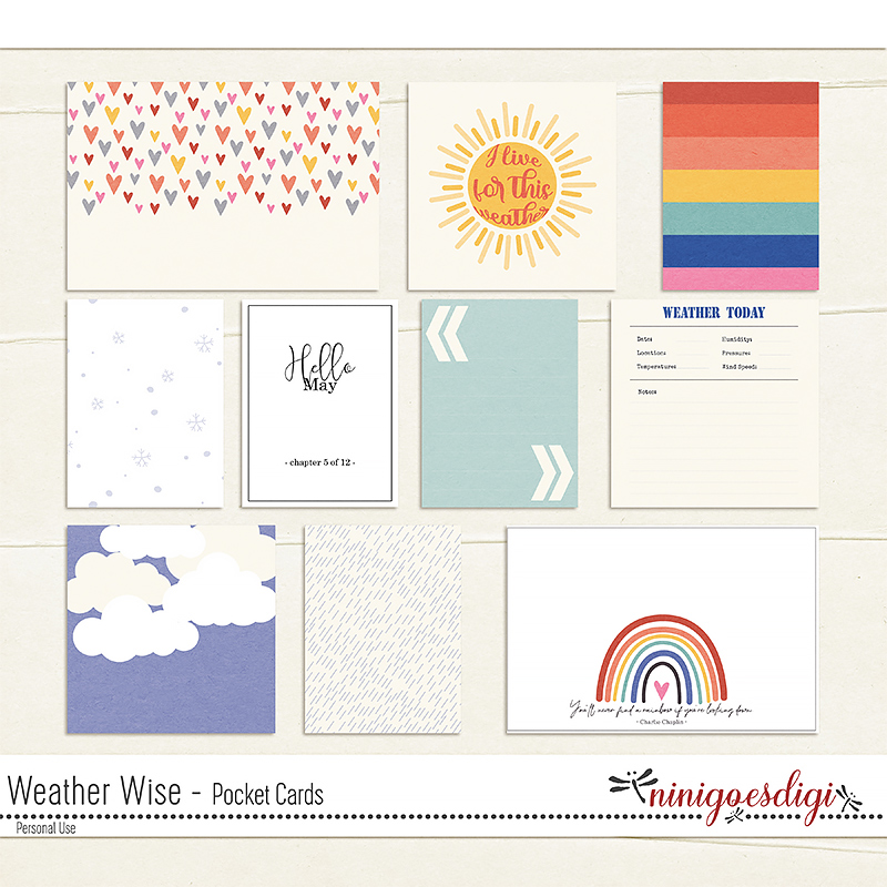 Weather Wise Pocket Cards by ninigoesdigi