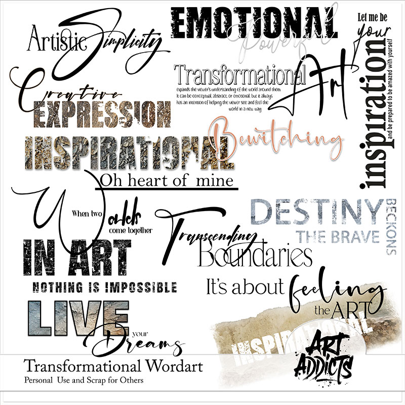 Transformational Wordart and Brushes