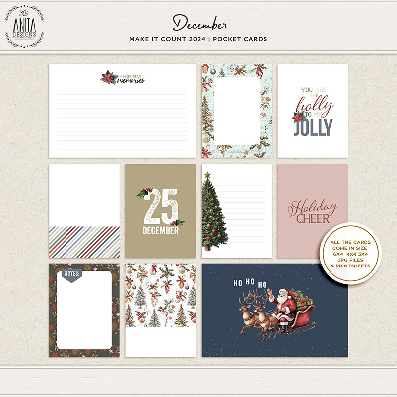 Make it count  December 2024 | Pocket cards