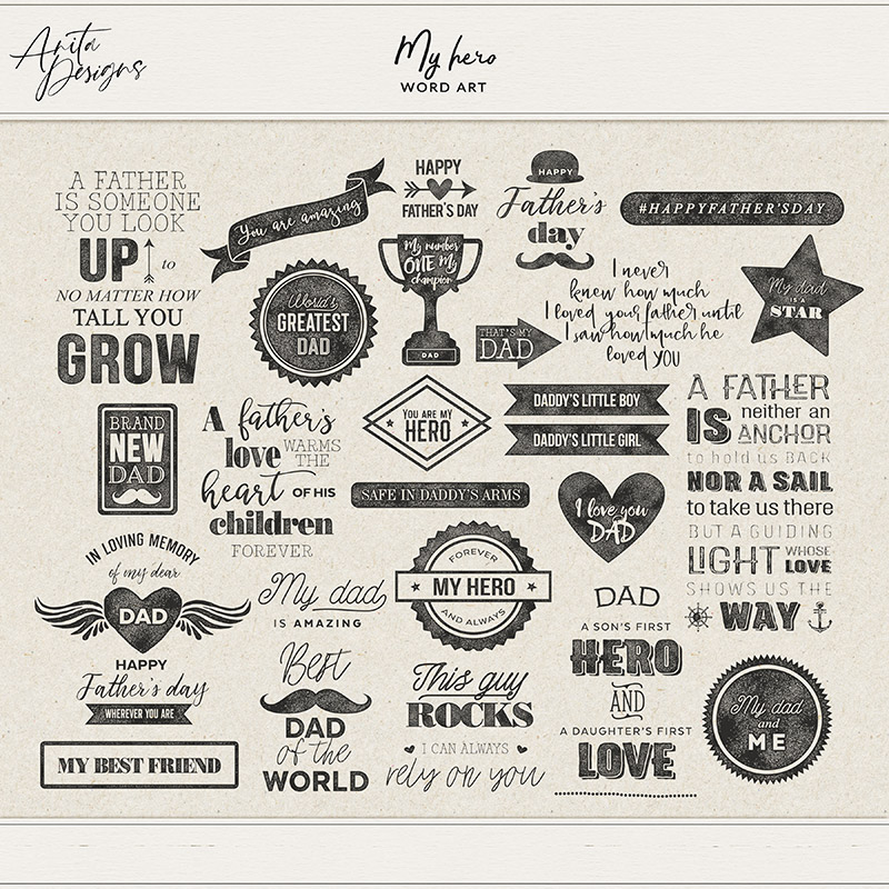 My hero | Word art