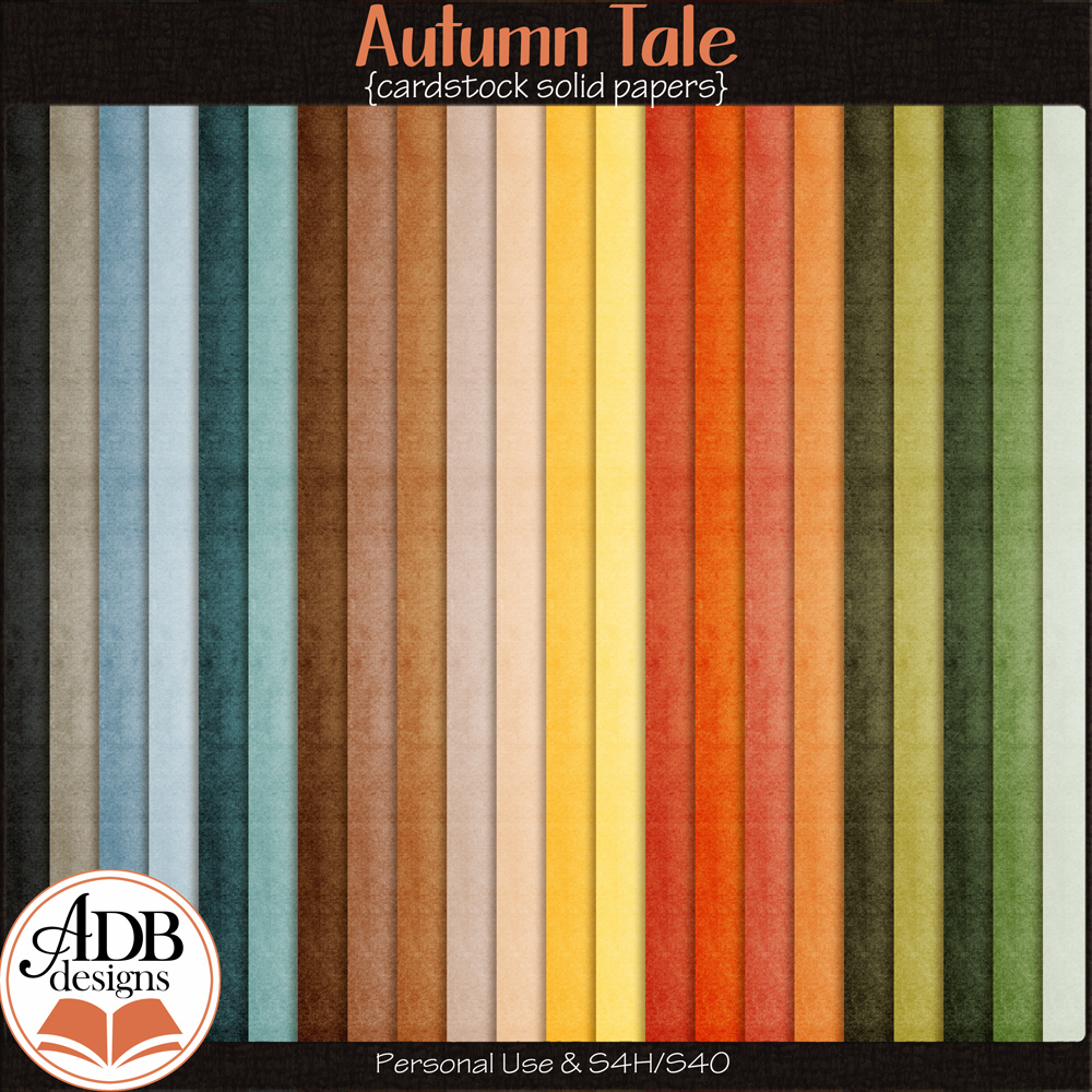 Autumn Tale Cardstock Solid Papers by ADB Designs