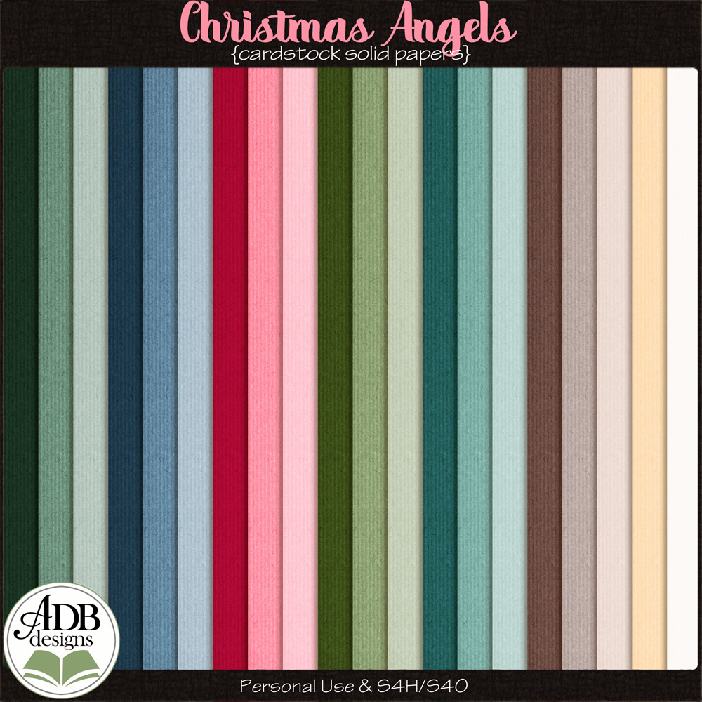 Christmas Angels Solid Papers by ADB Designs