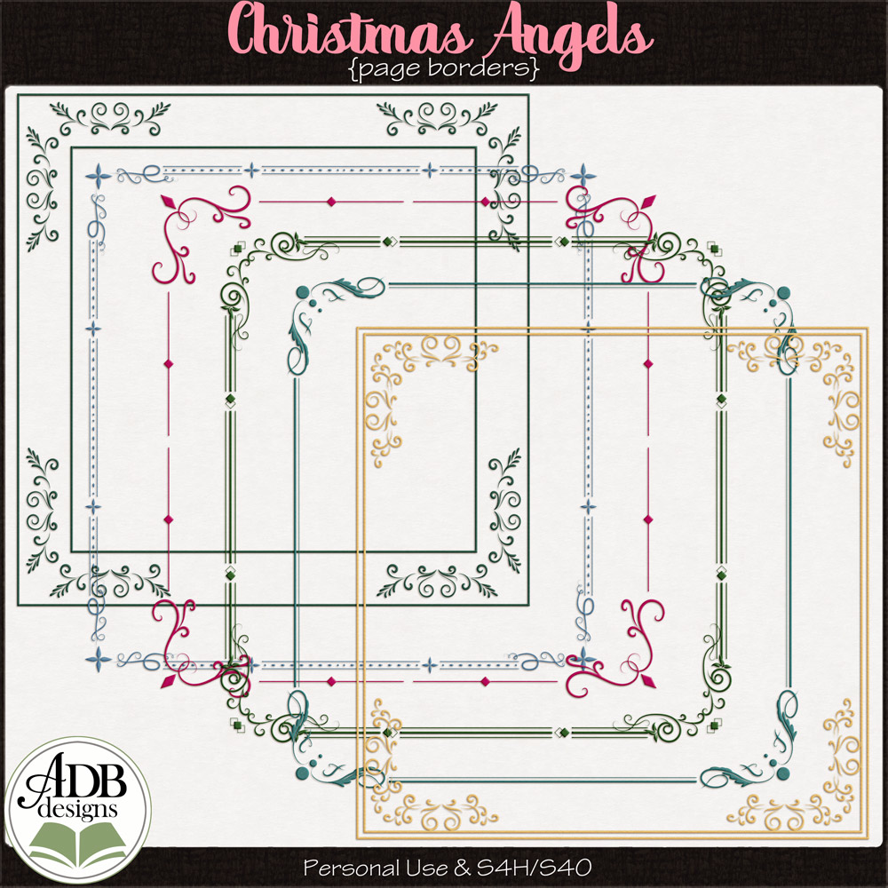 Christmas Angels Page Borders by ADB Designs