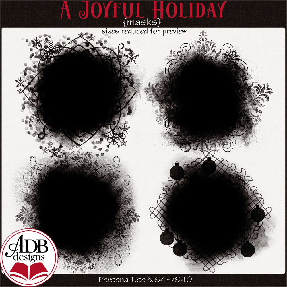 A Joyful Holiday Masks by ADB Designs