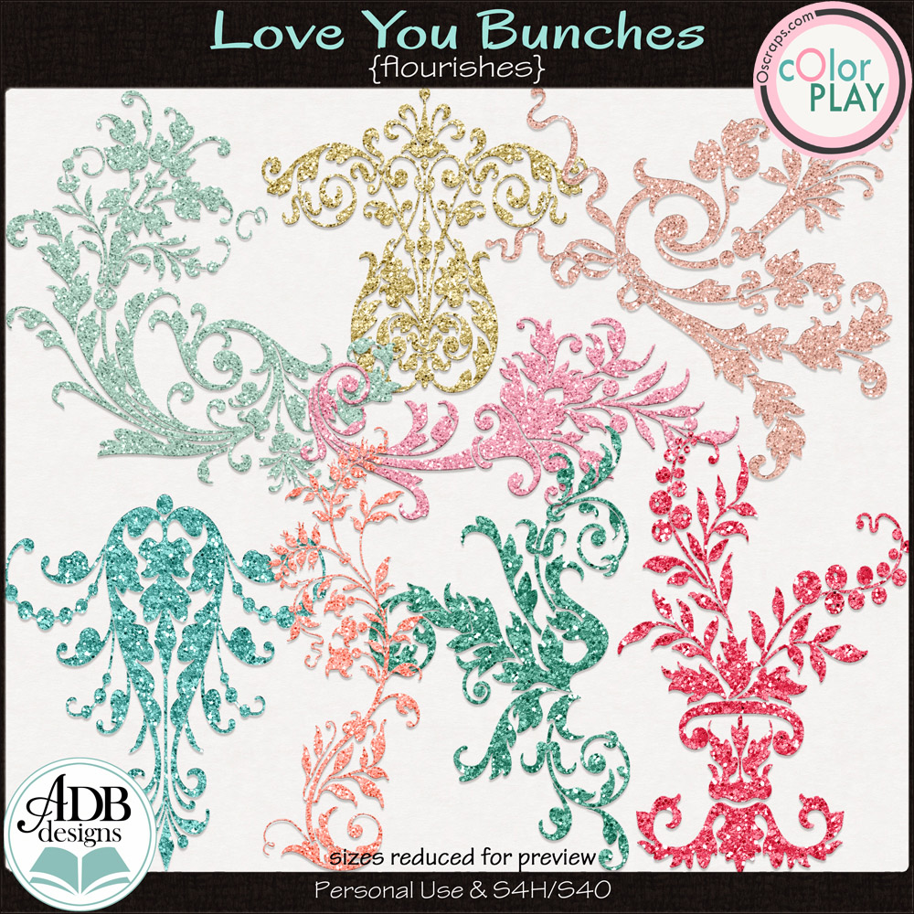 Love You Bunches Flourishes by ADB Designs