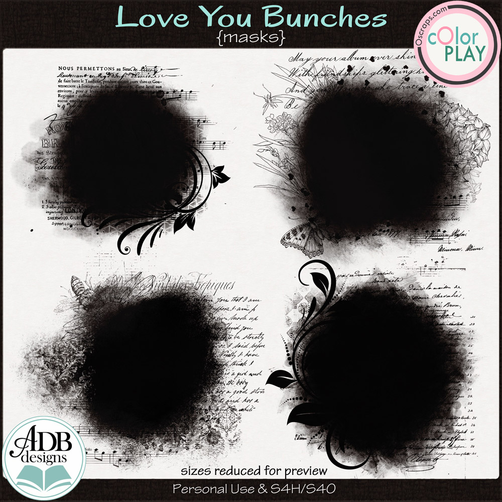 Love You Bunches Masks by ADB Designs