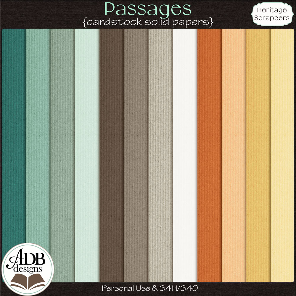 Passages Cardstock Solid Papers by ADB Designs