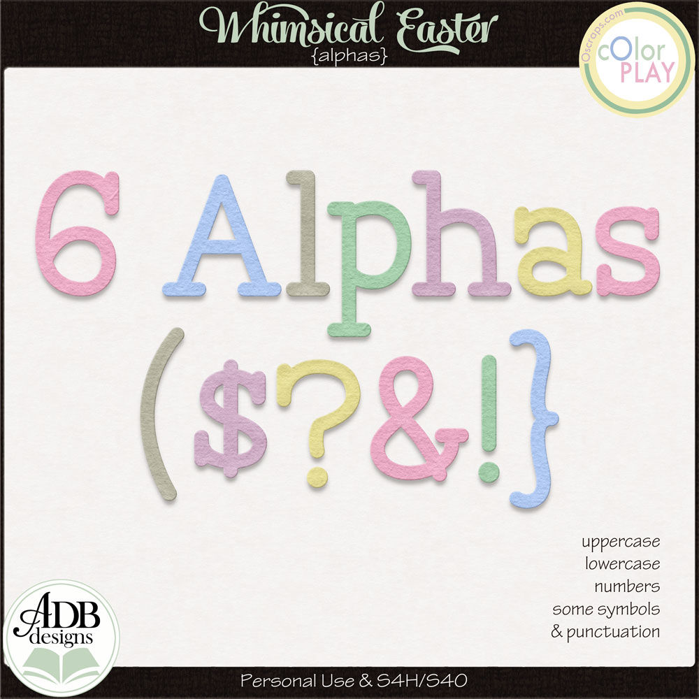 Whimsical Easter Alphas by ADB Designs