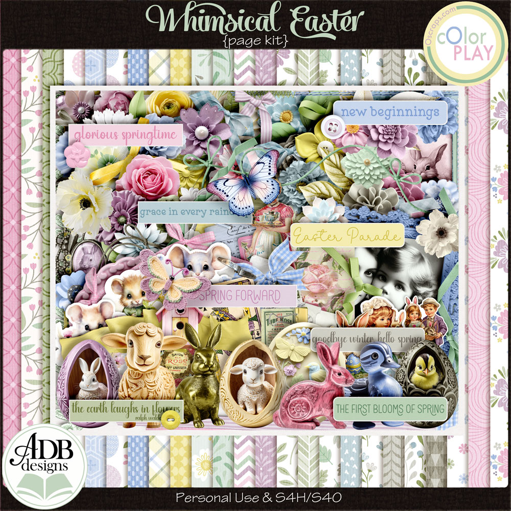 Whimsical Easter Page Kit by ADB Designs