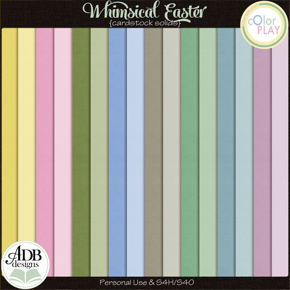 Whimsical Easter Solid Papers by ADB Designs