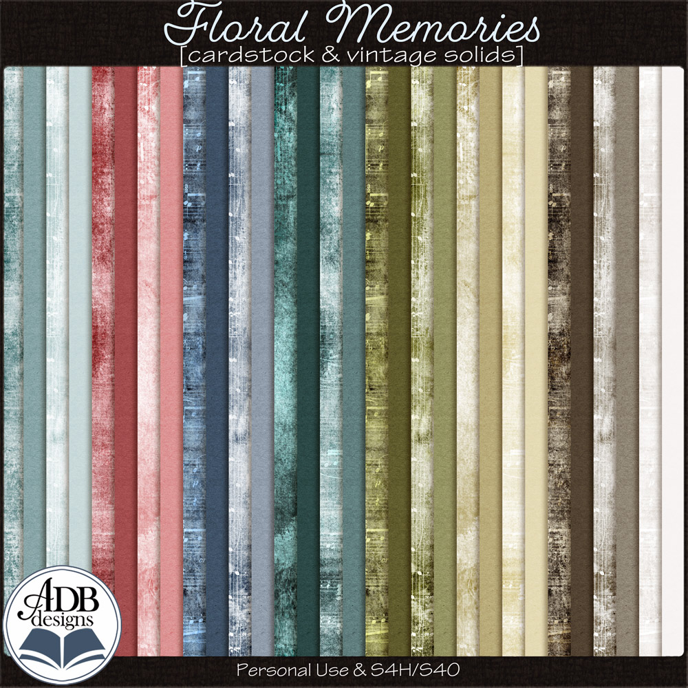 Floral Memories Solid & Vintage Papers