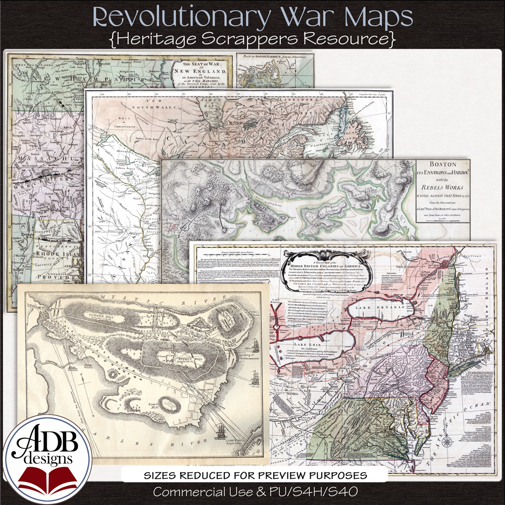 Heritage Resource Revolutionary War Maps by ADB Designs CU/PU