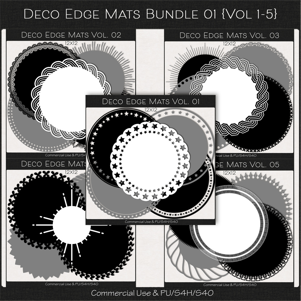 Deco Mats Bundle 01 - Vol 1-5 by ADB Designs CU/PU