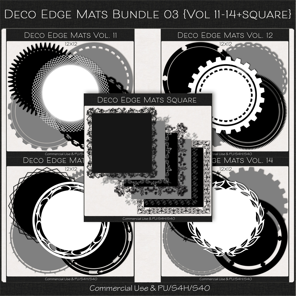 Deco Mats Bundle 03 - Vol 11-14 plus Square by ADB Designs CU/PU