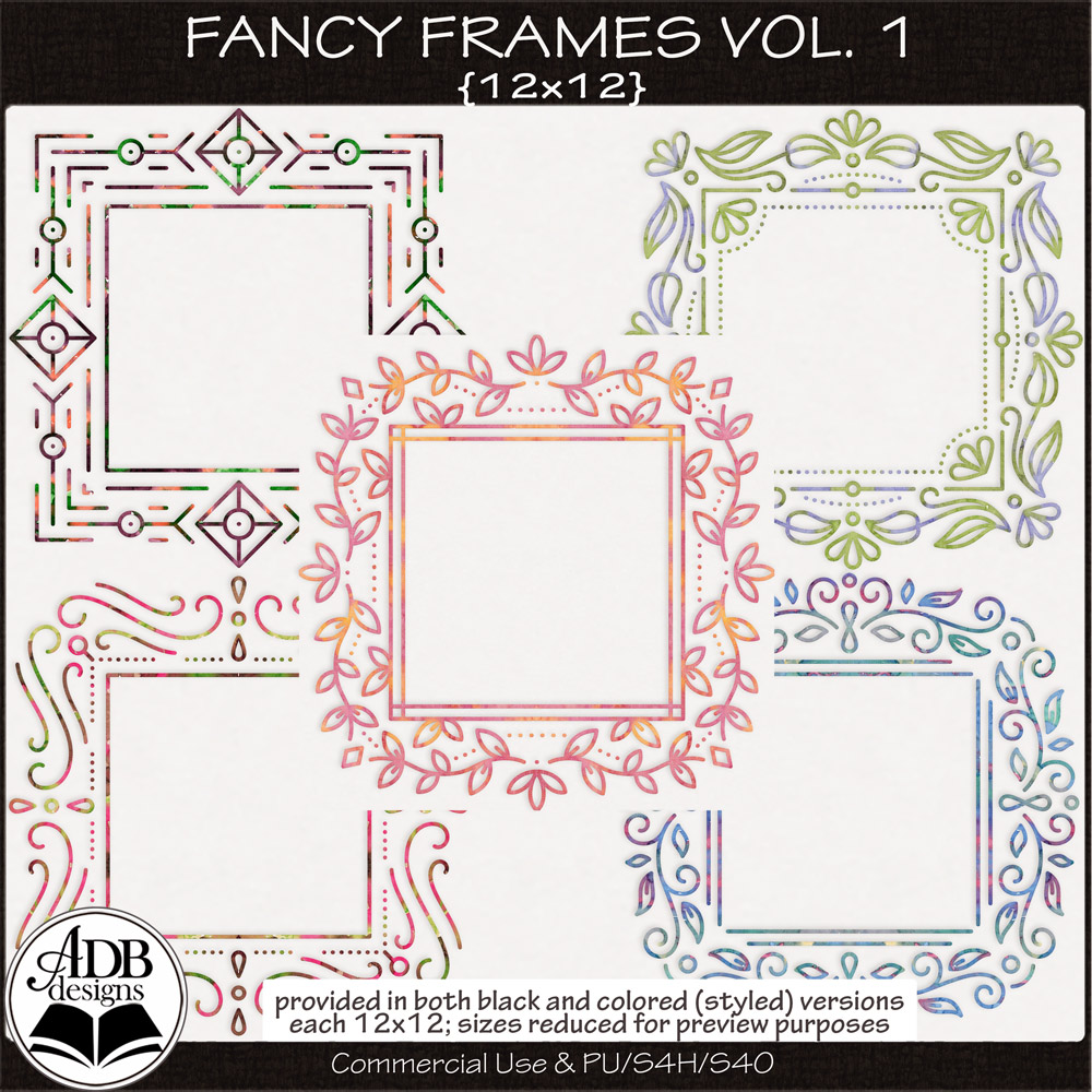 Fancy Frames Vol. 1 by ADB Designs - CU/PU