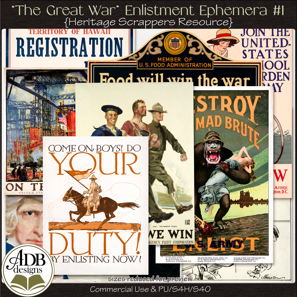 Heritage Resource Enlistment Ephemera Set 01 by ADB Designs CU/PU