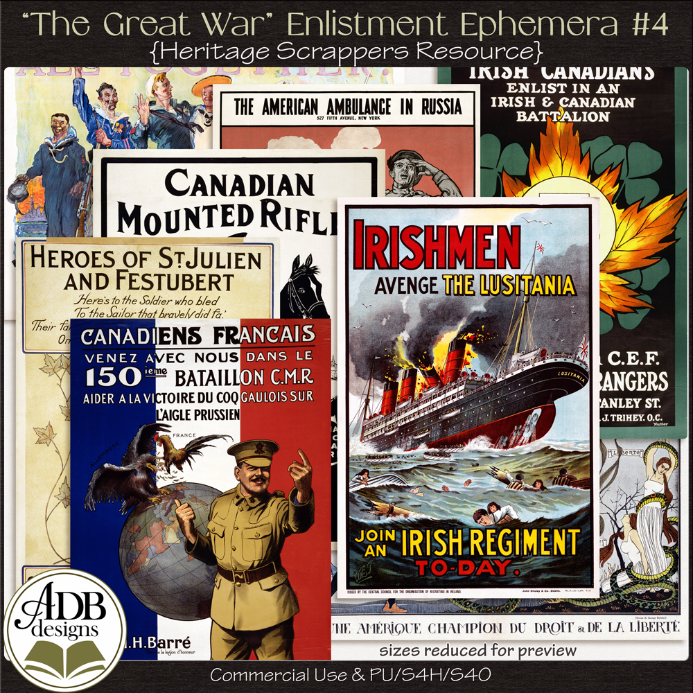 Heritage Resource Enlistment Ephemera Set 04 by ADB Designs CU/PU