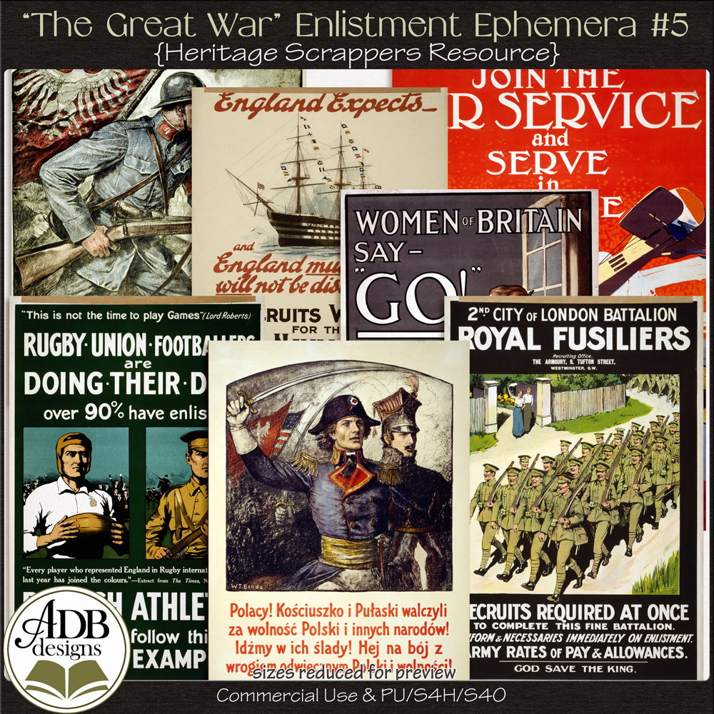 Heritage Resource Enlistment Ephemera Set 05 by ADB Designs CU/PU