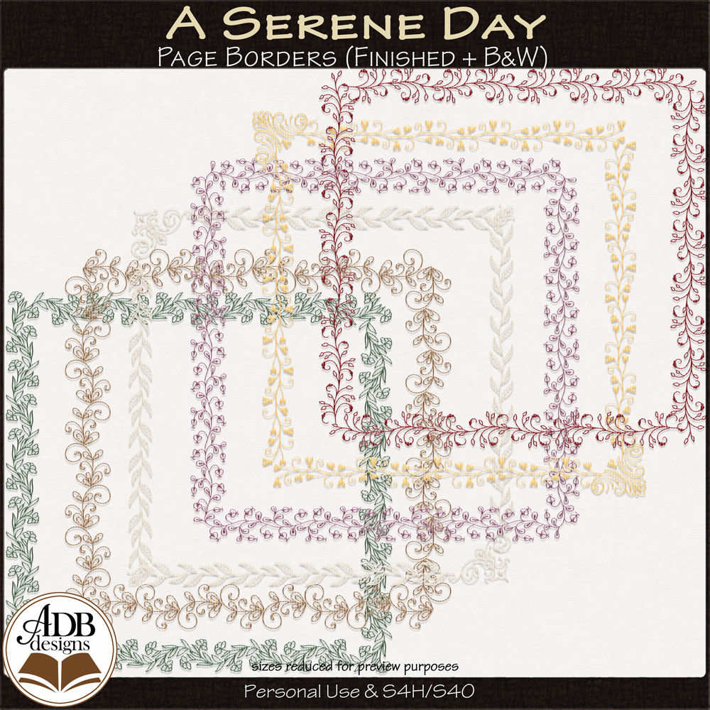 A Serene Day Page Borders