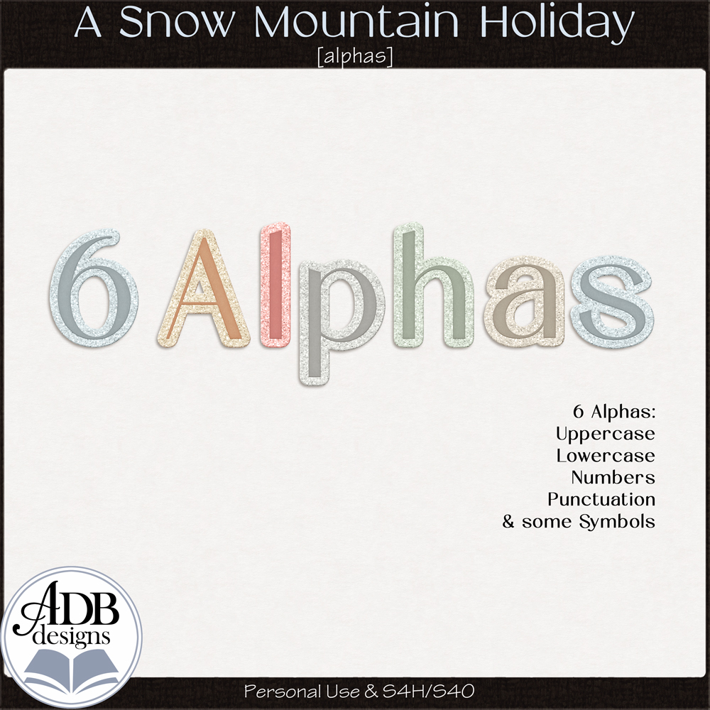 A Snow Mountain Holiday Alphas by ADB Designs