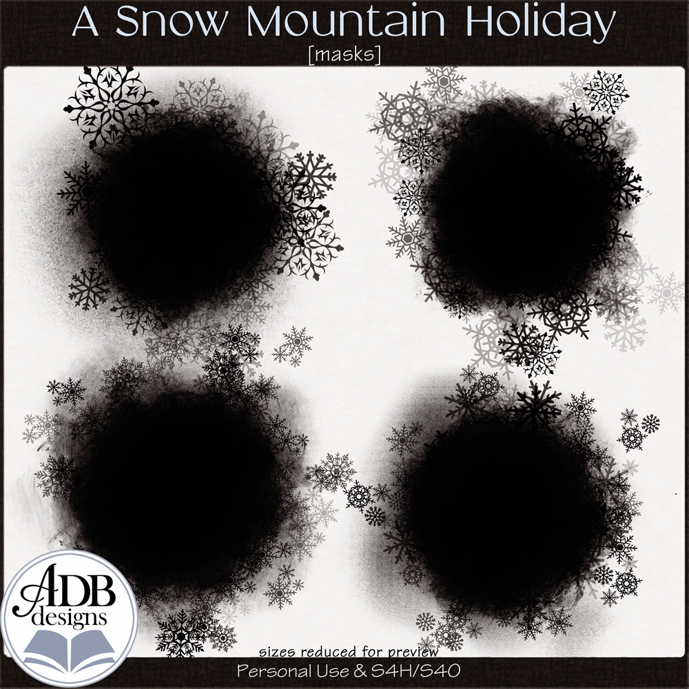 A Snow Mountain Holiday Masks by ADB Designs