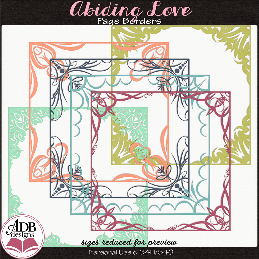 Abiding Love Page Borders by ADB Designs