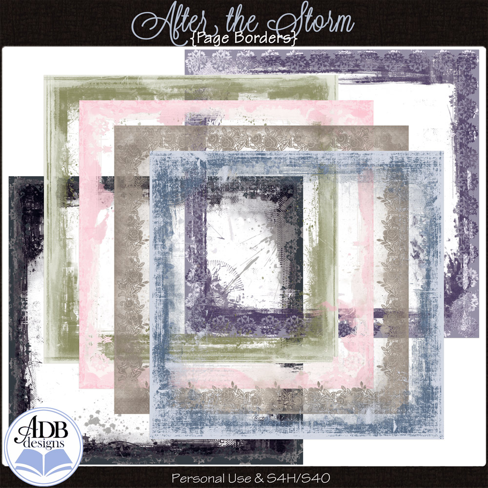 After The Storm Page Borders by ADB Designs