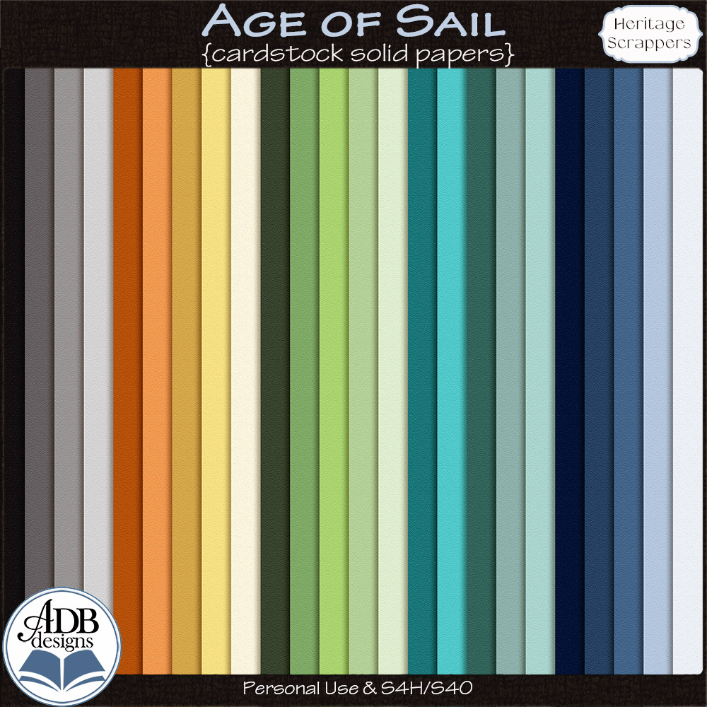 Age of Sail Solid Papers by ADB Designs