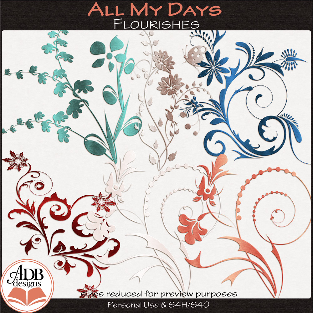 All My Days Flourishes by ADB Designs