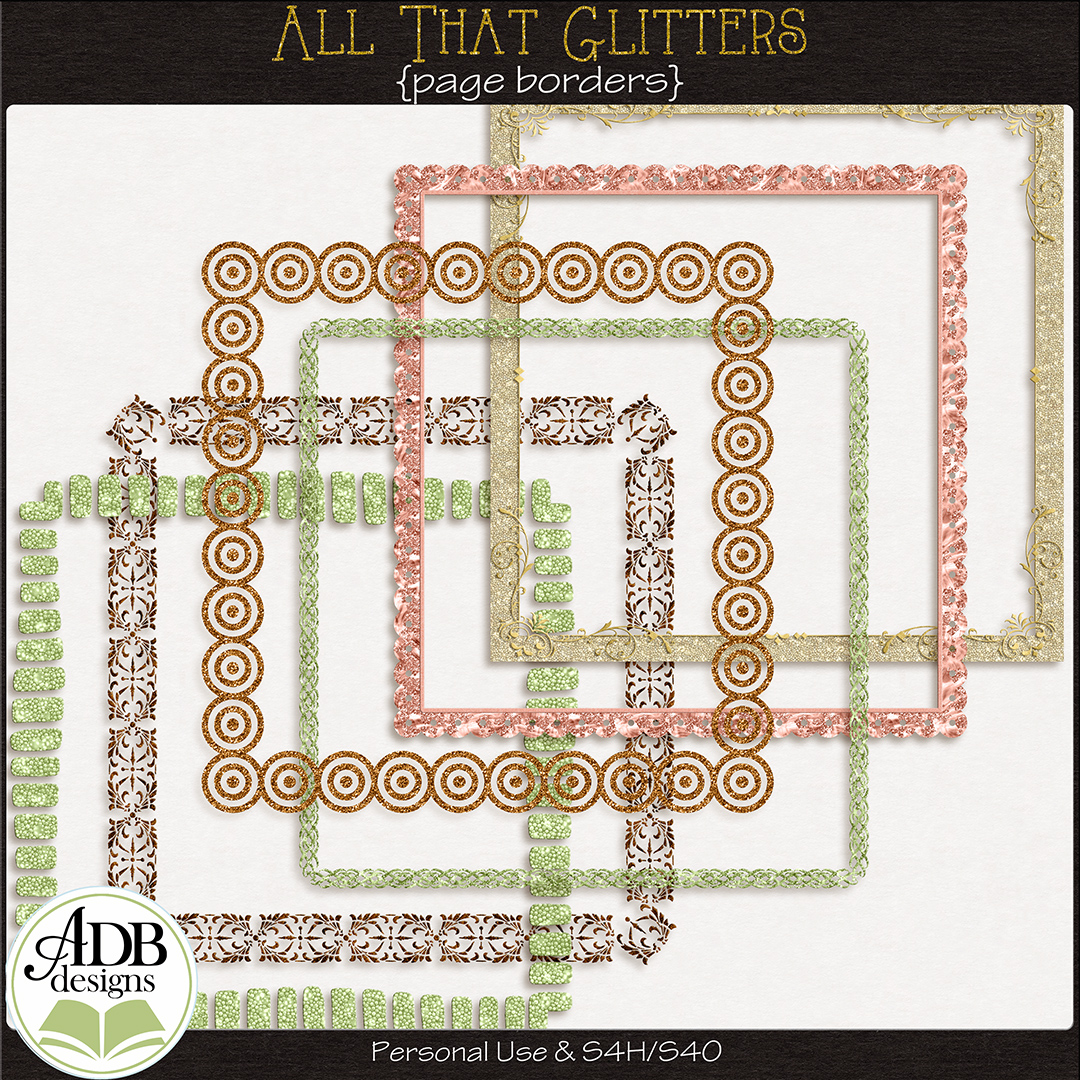 All That Glitters Page Borders by ADB Designs