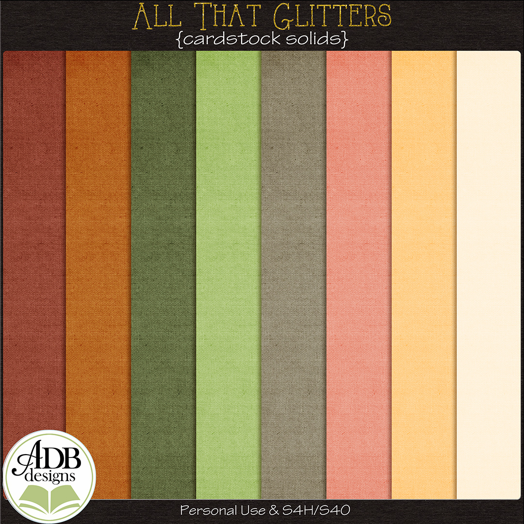 All That Glitters Solid Papers by ADB Designs