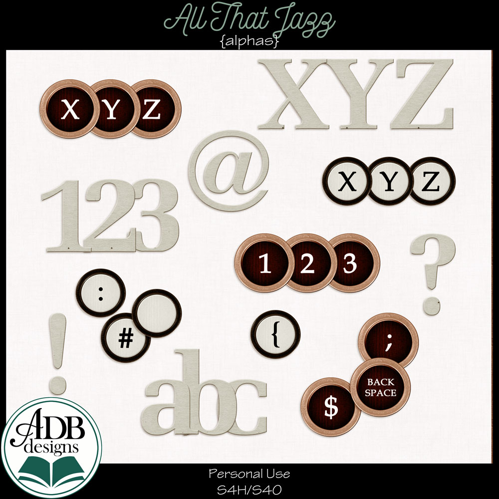 All That Jazz Heritage Alphas by ADB Designs