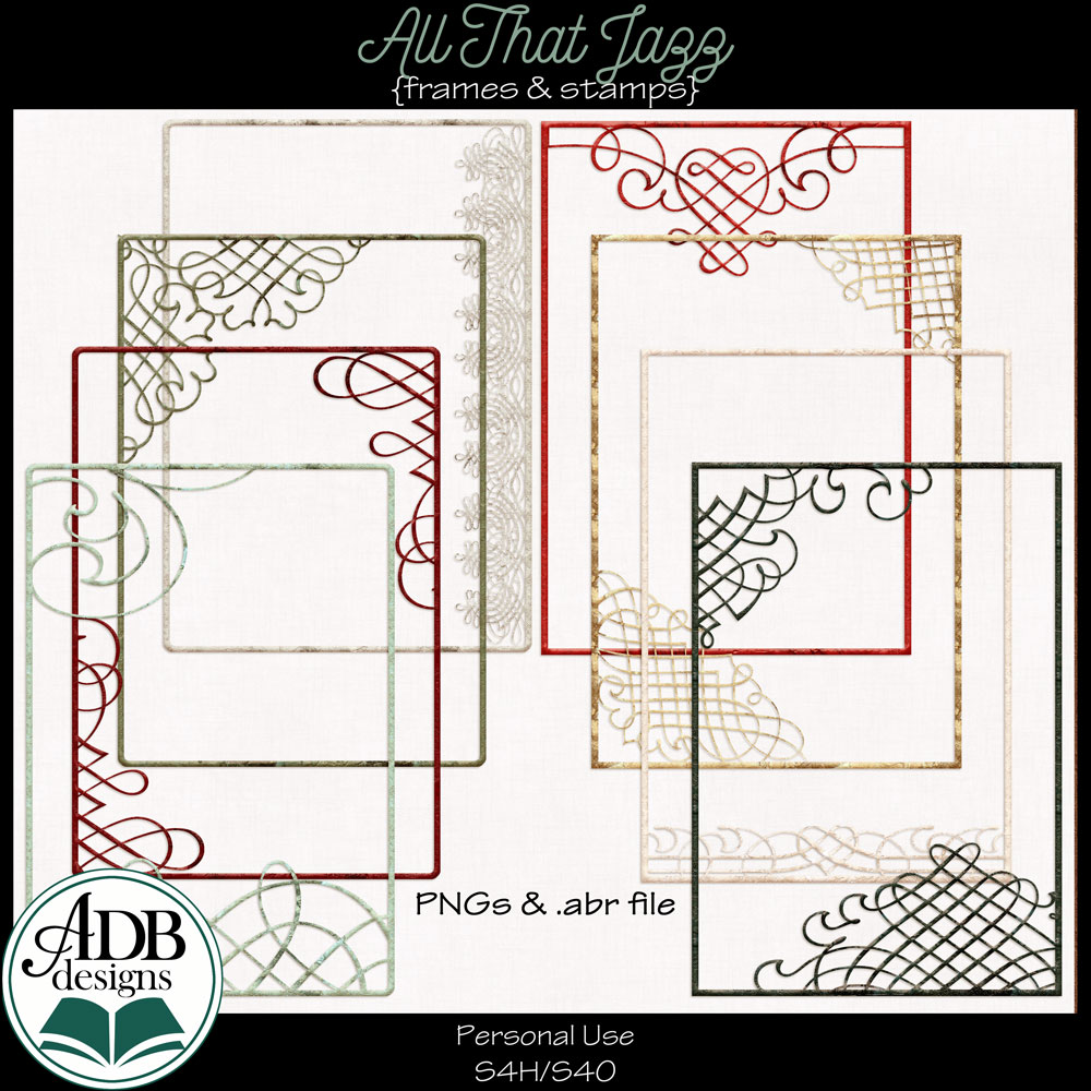 All That Jazz Heritage Frames & Stamps by ADB Designs