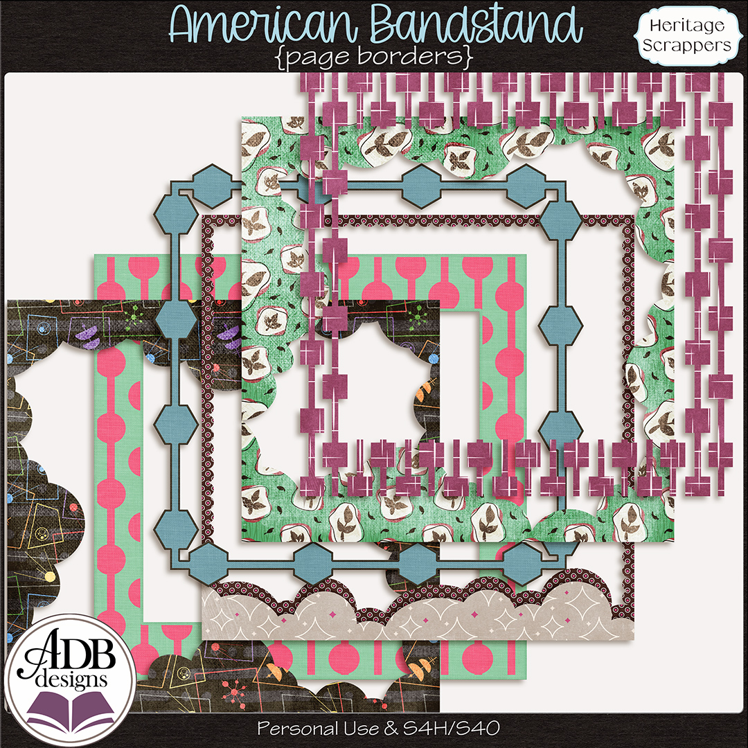 American Bandstand Page Borders by ADB Designs