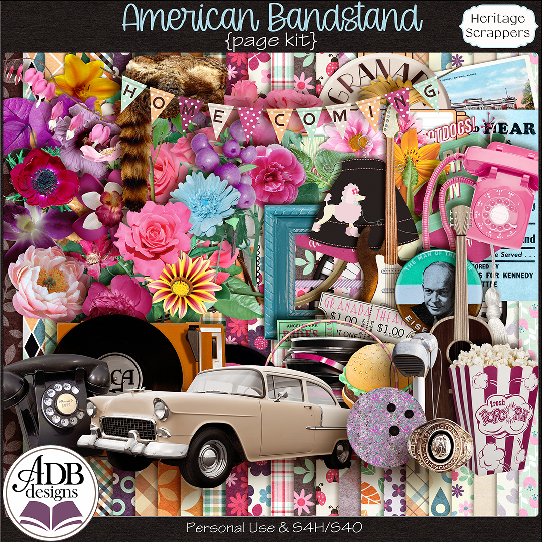 American Bandstand Page Kit by ADB Designs