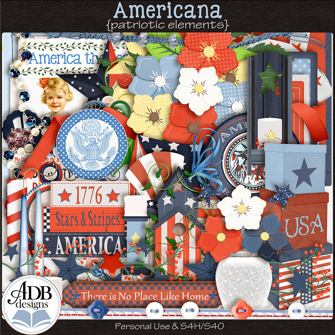 Americana Patriotic Elements by ADB Designs