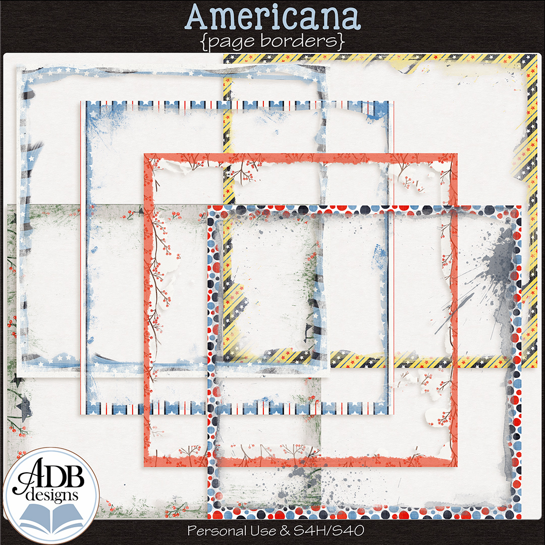 Americana Page Borders by ADB Designs