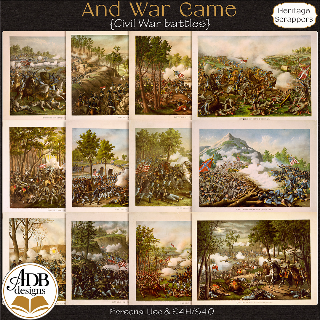 And War Came Heritage Civil War Battles by ADB Designs