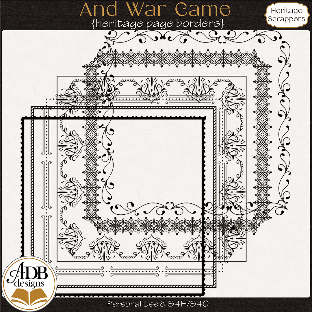 And War Came Heritage Borders by ADB Designs