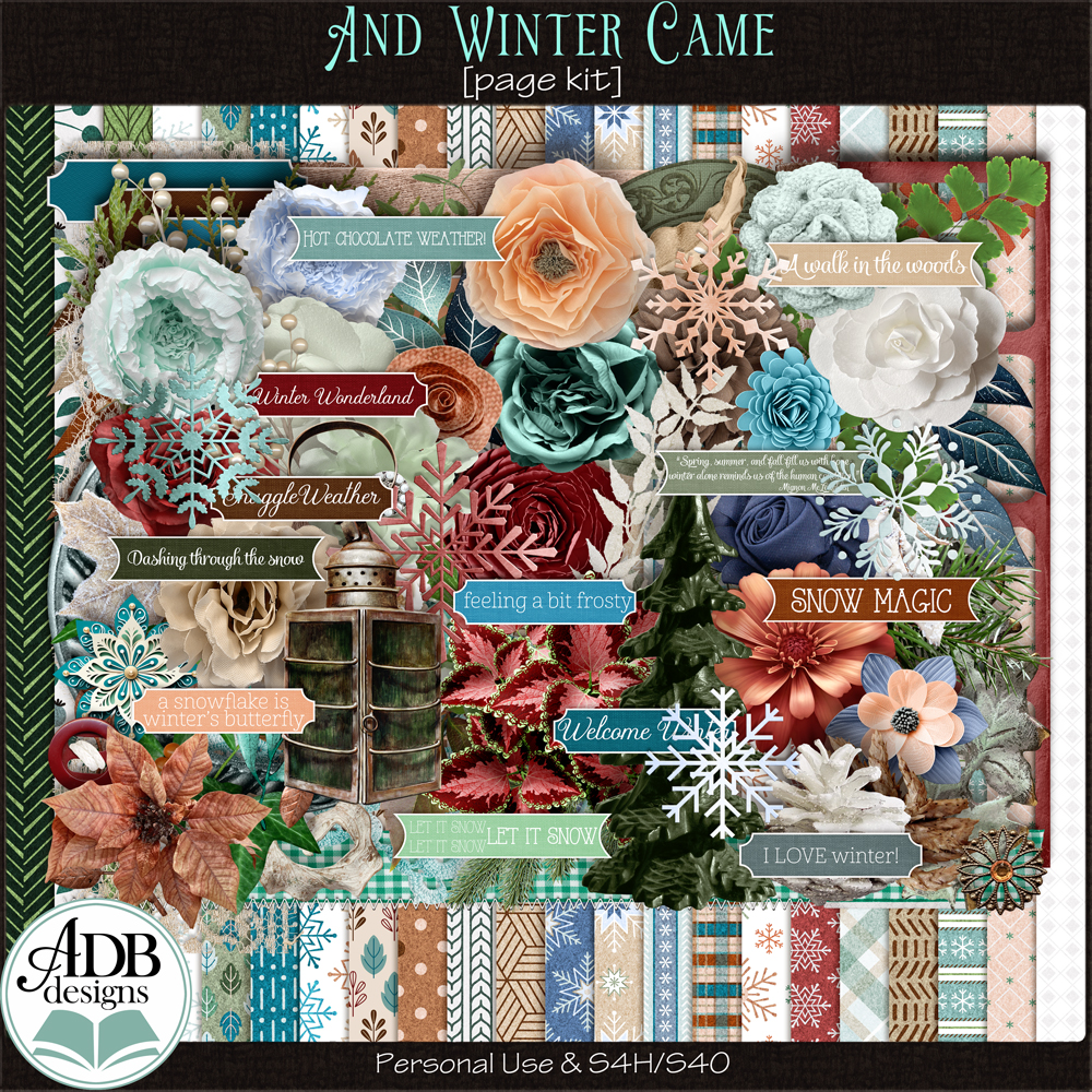 And Winter Came Page Kit by ADB Designs