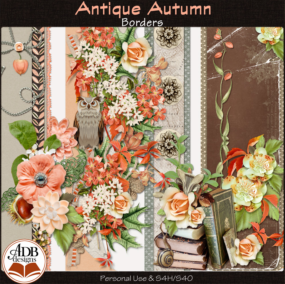 Antique Autumn Cluster Borders by ADB Designs