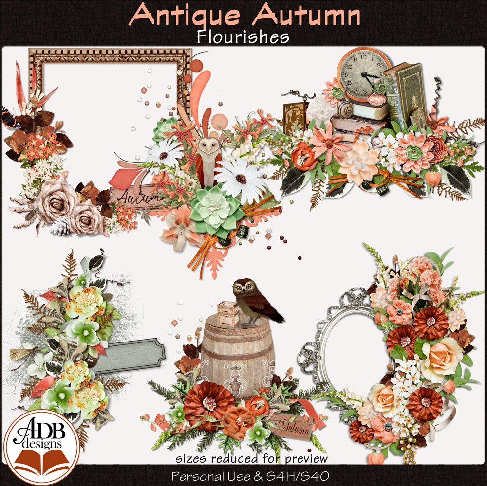 Antique Autumn Clusters by ADB Designs