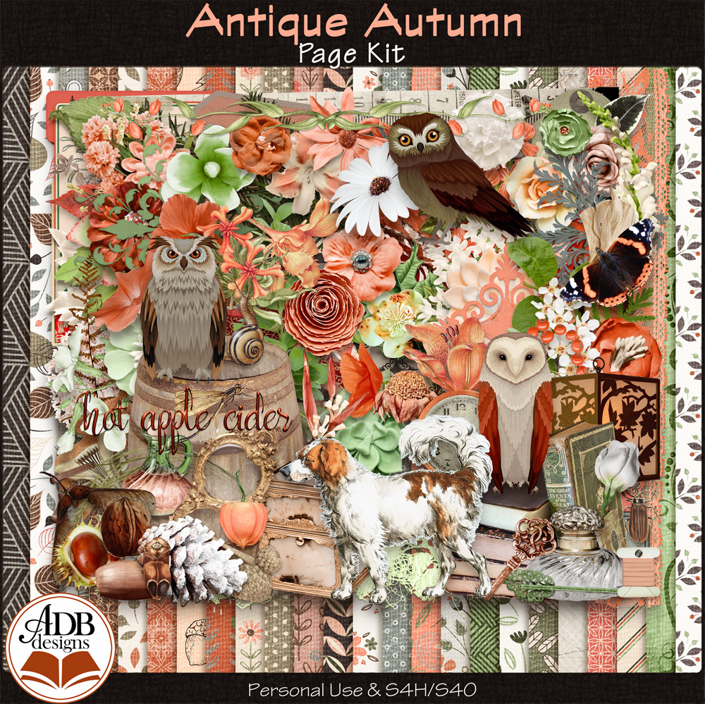 Antique Autumn Page Kit by ADB Designs